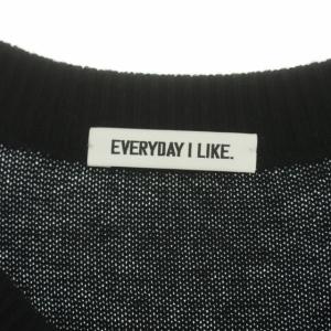 EVERYDAY I LIKE 22AW Basic V ニット セーター Vネック 長袖 ブラック