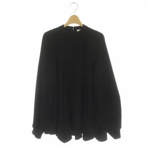 23SS CURVE-DRAPE PULLOVER ドレープ 38 ブラック