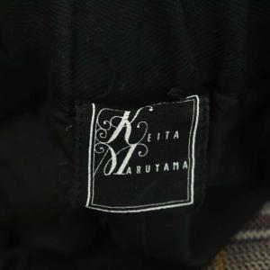 KEITA MARUYAMA チェック ワイドパンツ タック イージー 1 茶 黒 ブラウン ブラック