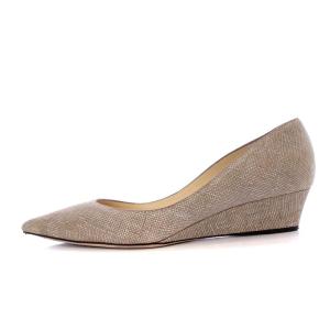 JIMMY CHOO テイラー TYLOR パンプス ウエッジソール ポインテッドトゥ レザー 39 26cm ベージュ