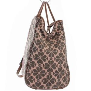 kate spade new york スペードフラワー ジャガード ミディアム ショルダーバッグ ハンドバッグ 2way ピンク グリーン