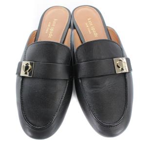 kate spade new york ケイトスペード CATROUX SLIDE ミュール レザー 6B 23cm 黒 ブラック