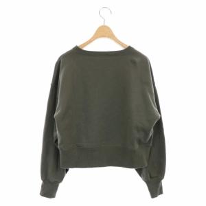 CELINE エディスリマン ロゴクロップドスウェット S カーキ