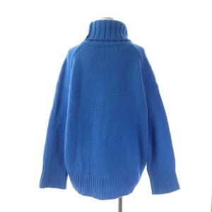 GALERIE VIE ファインウール タートルネックプルオーバー ニット セーター 長袖 S ライトブルー