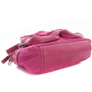 PRADA ワンショルダーバッグ ナイロン レザー ロゴ ピンク