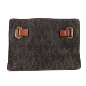 MICHAEL Michael Kors MKシグネチャー ショルダーバッグ レザー 茶 ブラウン