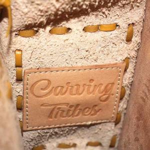 CARVING TRIBES 21SS BI Maestra S バイカラー ハンドバッグ レザー オレンジ ライトグレー