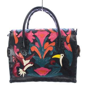 CARVING TRIBES BIRD MAESTRA S ハンドペイント レザー ネイビー