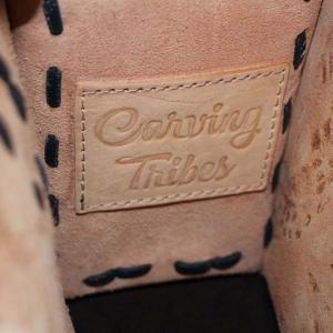 CARVING TRIBES BIRD MAESTRA S ハンドペイント レザー ネイビー