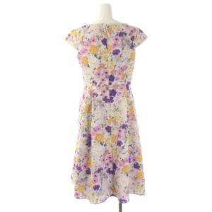 TOCCA 22AW MIRAGE ワンピース フレア タック ミモレ丈 フレンチスリーブ 2 ライラック