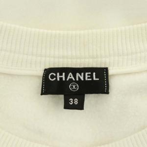 CHANEL ガブリエル ココ ロゴ スウェット トレーナー プルオーバー 長袖 17B 38 ホワイト ブラック