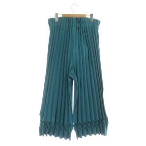 me ISSEY MIYAKE 21AW プリーツ ワイドパンツ ターコイズブルー
