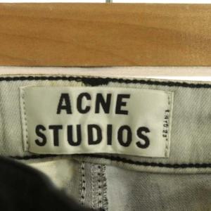 Acne Studios スキニーパンツ デニム ジーンズ 総柄 ストレッチ 26/32 マルチカラー