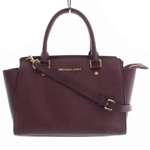 ショルダーバッグ ハンドバッグ 2way レザー 紫 パープル