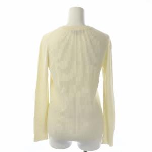 Drawer リブVネックプルオーバー ニット セーター 長袖 カシミヤ混 1 白 ホワイト