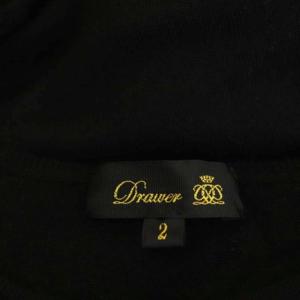 Drawer カシミヤシルククルーネックニット カットソー 長袖 プルオーバー 2 黒 ブラック
