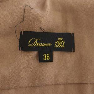 Drawer 21SS コットンバックリボンフリルブラウス シャツ プルオーバー ノースリーブ 36 ライトブラウン