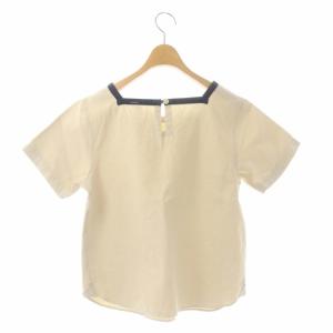 MHL. コットン スクエアネック シャツ ブラウス カットソー プルオーバー 半袖 1 ベージュ