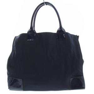 TORY BURCH ELLA エラ ミニ トートバッグ ハンドバッグ ロゴ 切替 黒 ブラック