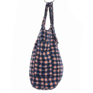 MARC by MARC JACOBS トートバッグ ハンドバッグ キルティング チェック 青 ブルー ピンク