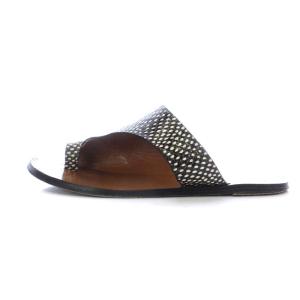 TOMORROWLAND エーティーピーアトリエ ATP ATELIER フラットサンダル パイソン柄 レザー 36 23cm 黒 ブラック