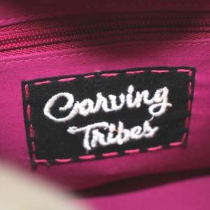 CARVING TRIBES マエストラ Maestra ハンドバッグ 刺繍 ビーズ レザー S 紫 パープル