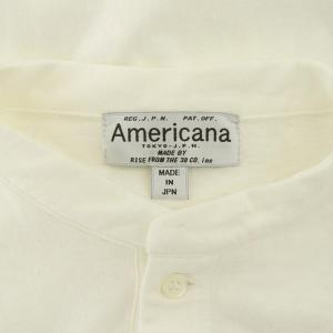 AMERICANA 22SS ドゥーズィエムクラス別注 ヘンリー ロングスリーブ T カットソー 長袖 ロンT バンドカラー オフホワイト