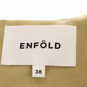 ENFOLD 21SS ダブルクロス クロップドトレンチジャケット 38 カーキベージュ