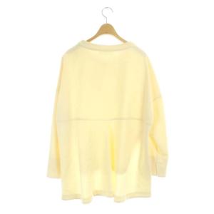 ENFOLD カットソー 長袖 Vネック サイドスリット プルオーバー ウール 38 ライトベージュ