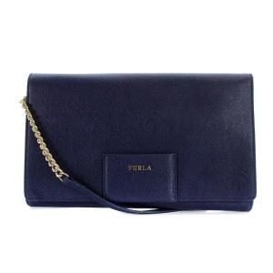 FURLA ショルダーバッグ レザー 紺 ネイビー