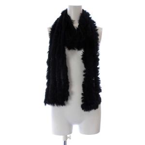 DOLCE&GABBANA ストール マフラー ファー 黒 ブラック