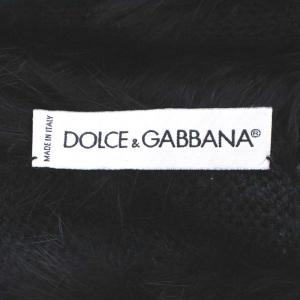 DOLCE&GABBANA ストール マフラー ファー 黒 ブラック