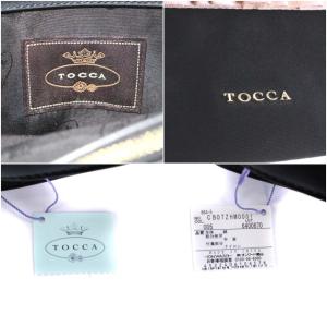 TOCCA RIBBON BOW トートバッグ ショルダーバッグ 2way リボンモチーフ キャンバス バイカラー 黒 ブラック ピンク