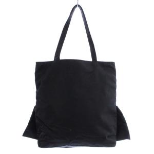 TOCCA トートバッグ ハンドバッグ フリル ナイロン 黒 ブラック