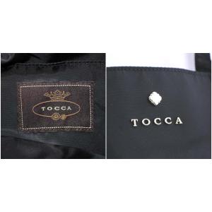 TOCCA トートバッグ ハンドバッグ フリル ナイロン 黒 ブラック