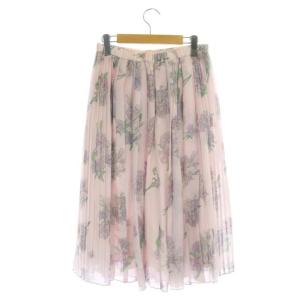 TOCCA 21AW LADY OF FLOWERS プリーツスカート ロング 花柄 エアリー 4 ピンク ラベンダー グリーン