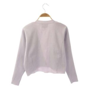 Chesty 22SS ビジューボレロカーディガン ニット 長袖 花モチーフ ビーズ スパンコール F ラベンダー
