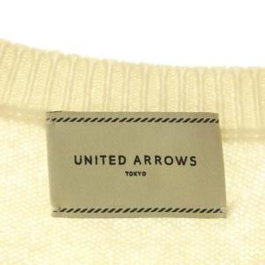 UNITED ARROWS RCN/CA クルーネックニット セーター 長袖 プルオーバー ウール カシミヤ混 アイボリー