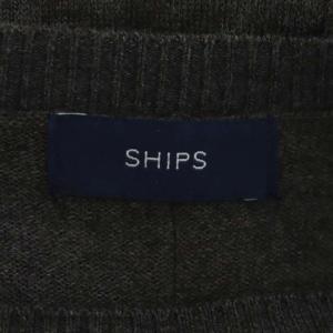 SHIPS 手洗い可能 布帛コンビニットワンピース ロング 長袖 切替 M グレー