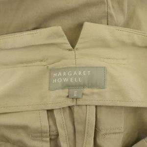 MARGARET HOWELL コットン ロールアップ タックパンツ テーパード 2 ベージュ