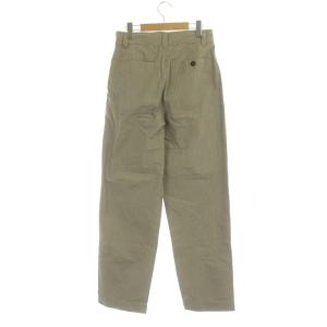 MHL. 20SS TINY STRIPE COTTON パンツ ワイド タック ボタンフライ 1 ベージュ