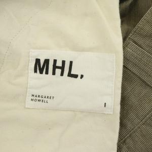 MHL. 20SS TINY STRIPE COTTON パンツ ワイド タック ボタンフライ 1 ベージュ