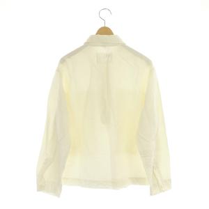 MHL. 20SS DRY COTTON LINEN 長袖 シャツ プルオーバー ハーフボタン 1 アイボリー