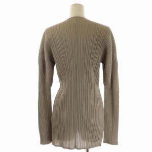 PLEATS PLEASE ISSEY MIYAKE イッセイミヤケ セットアップ プリーツロングカーディガン イージーパンツ 4 1 グレージュ