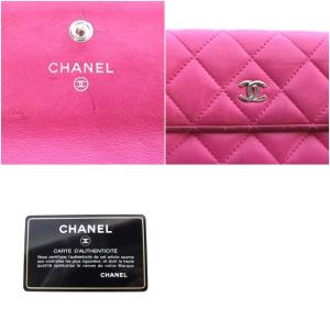 CHANEL マトラッセ ココマーク 長財布 二つ折り レザー ピンク