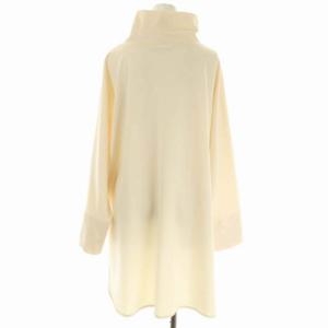 ADORE 22SS コンパクトラッセルイージーポンチョプルオーバーブラウス 長袖 ハイネック チュニック 38 ライトベージュ