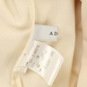 ADORE 22SS コンパクトラッセルイージーポンチョプルオーバーブラウス 長袖 ハイネック チュニック 38 ライトベージュ