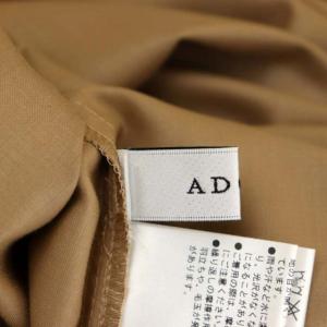 ADORE 21AW マットポプリンブラウス アシンメトリー スタンドカラー 38 キャメル