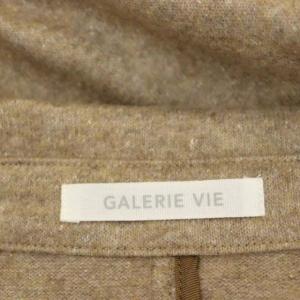 GALERIE VIE 21AW メリノウールシルクジャージー スキッパープルオ?バー カットソー チュニック 長袖 36 ライトブラウン