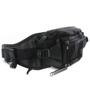 PORTER 吉田カバン HEAT ウエストバッグ バリスター ナイロン ロゴ 黒 ブラック